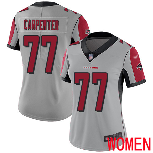 Atlanta Falcons Limited Silver Women James Carpenter Jersey NFL Football #77 Inverted Legend->youth nfl jersey->Youth Jersey